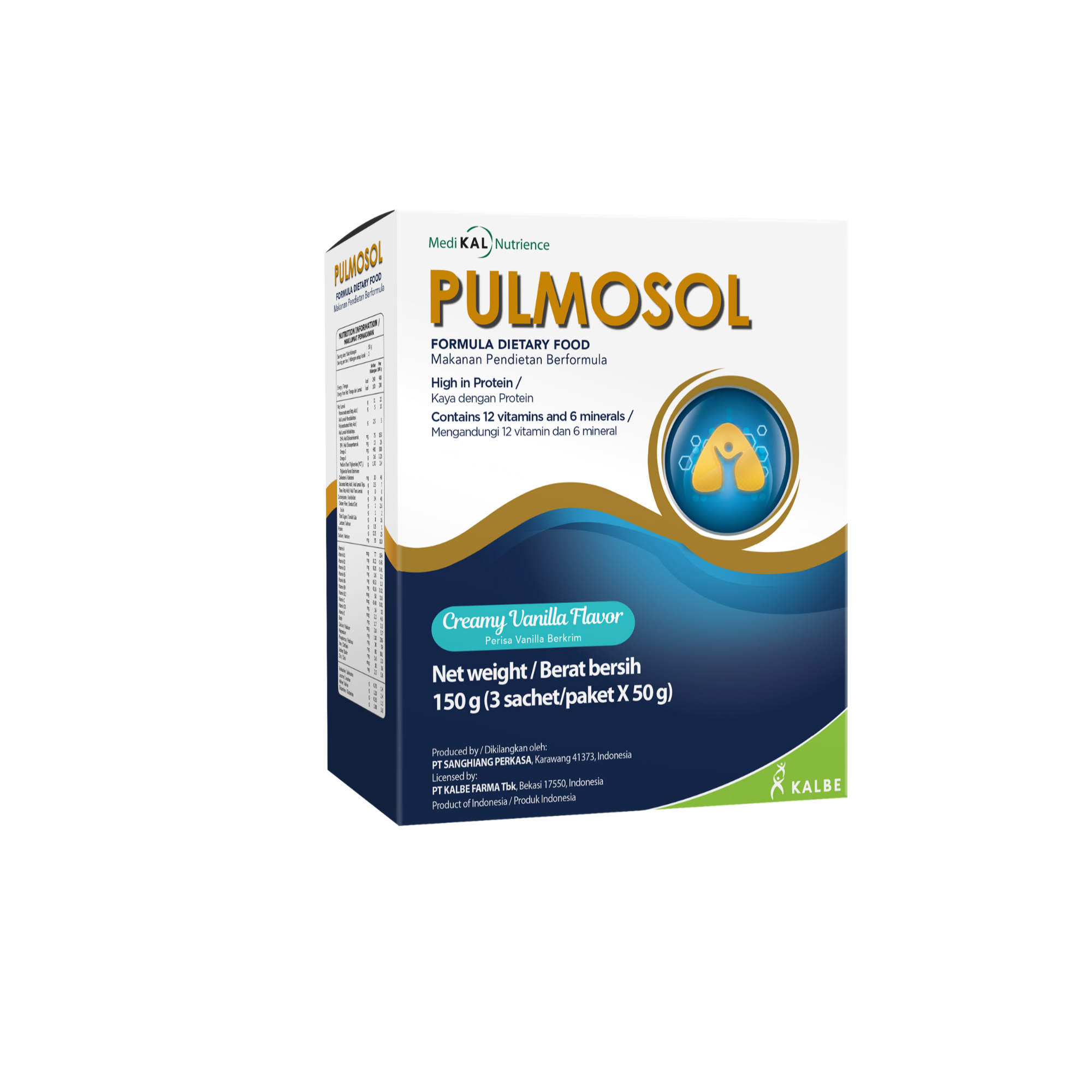Pulmosol Formula Dietary Food, Diet Drink, Diet Food Lung Supplement for Asthma, 补肺 - (3 x 50g)