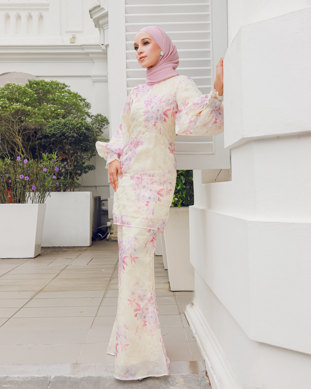 DELISA KURUNG - CREAMY PLUM