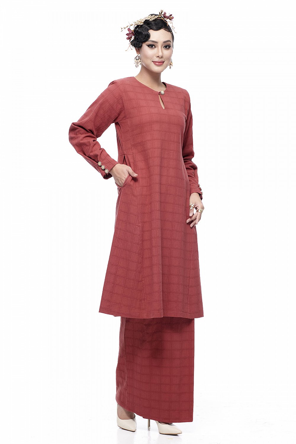 Kurung Riau Wangi (Brick Red)
