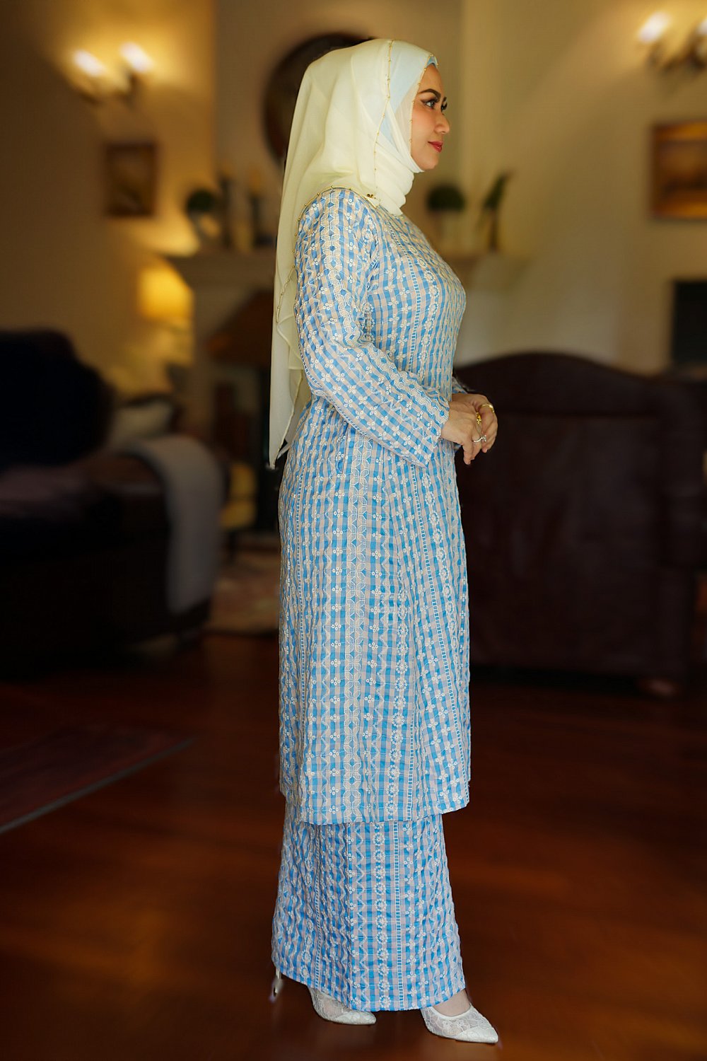 Kurung Riau Manja (Sky Blue)