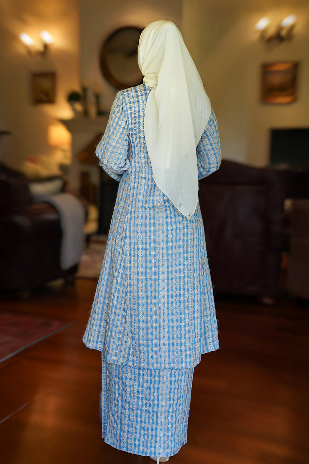 Kurung Riau Manja (Sky Blue)