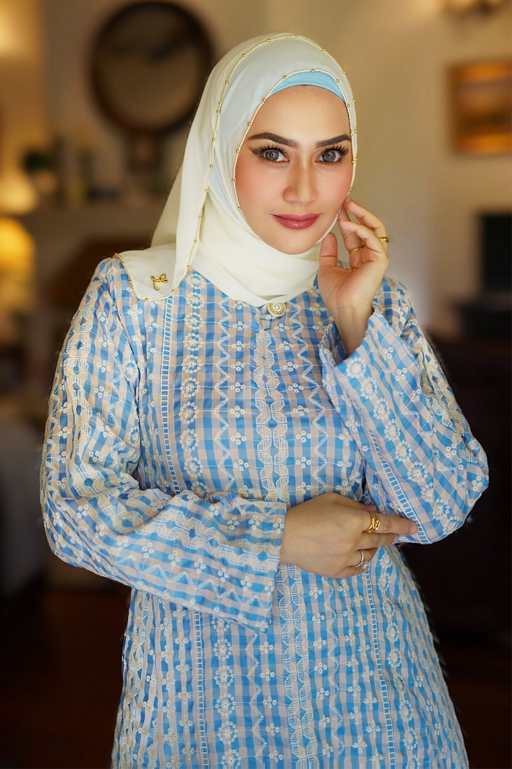 Kurung Riau Manja (Sky Blue)
