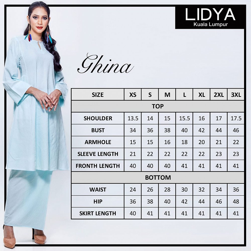 LIMITED EDITION - Kurung Riau Ghina (Teal Blue)