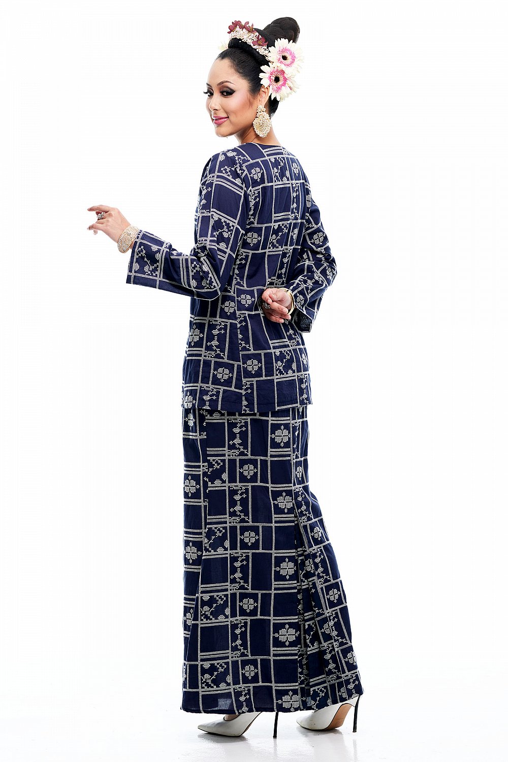 Kurung Kedah Gusti Dewi (Navy Blue)