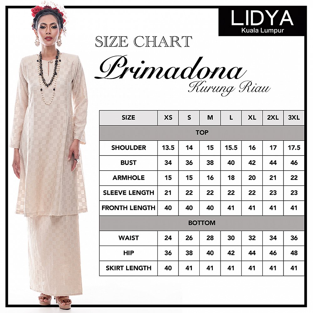 Kurung Riau Primadona (Nude)