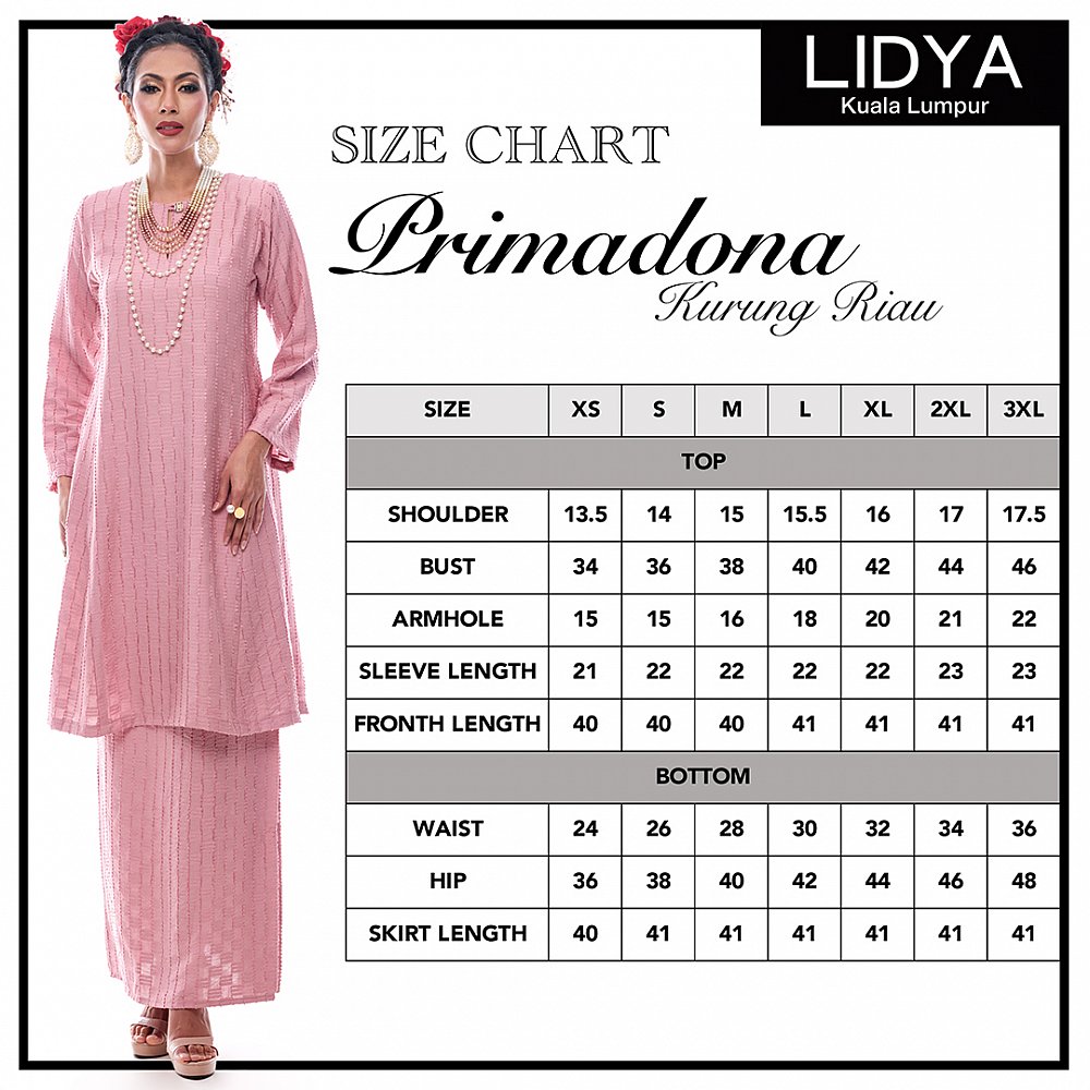 Kurung Riau Primadona (Rose Pink)