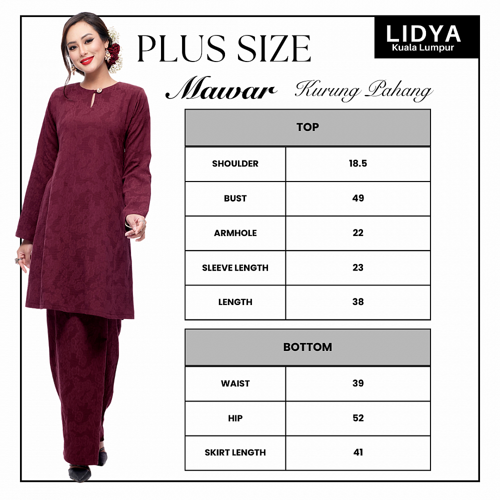 Klasik Kurung Pahang Mawar (Black)