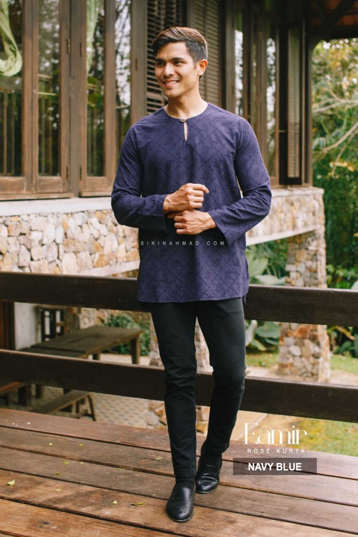 EAMIR KURTA in NAVY BLUE