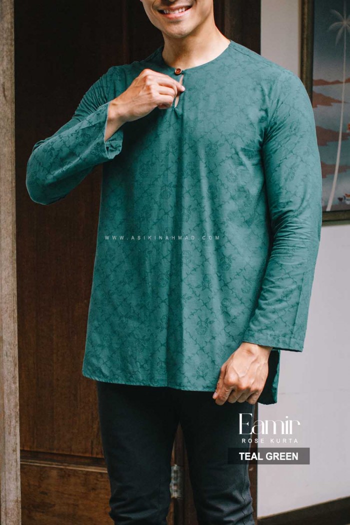 EAMIR KURTA in TEAL GREEN