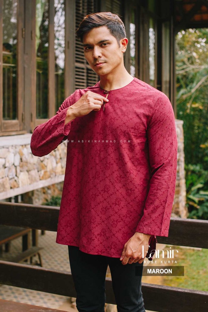 EAMIR KURTA in MAROON