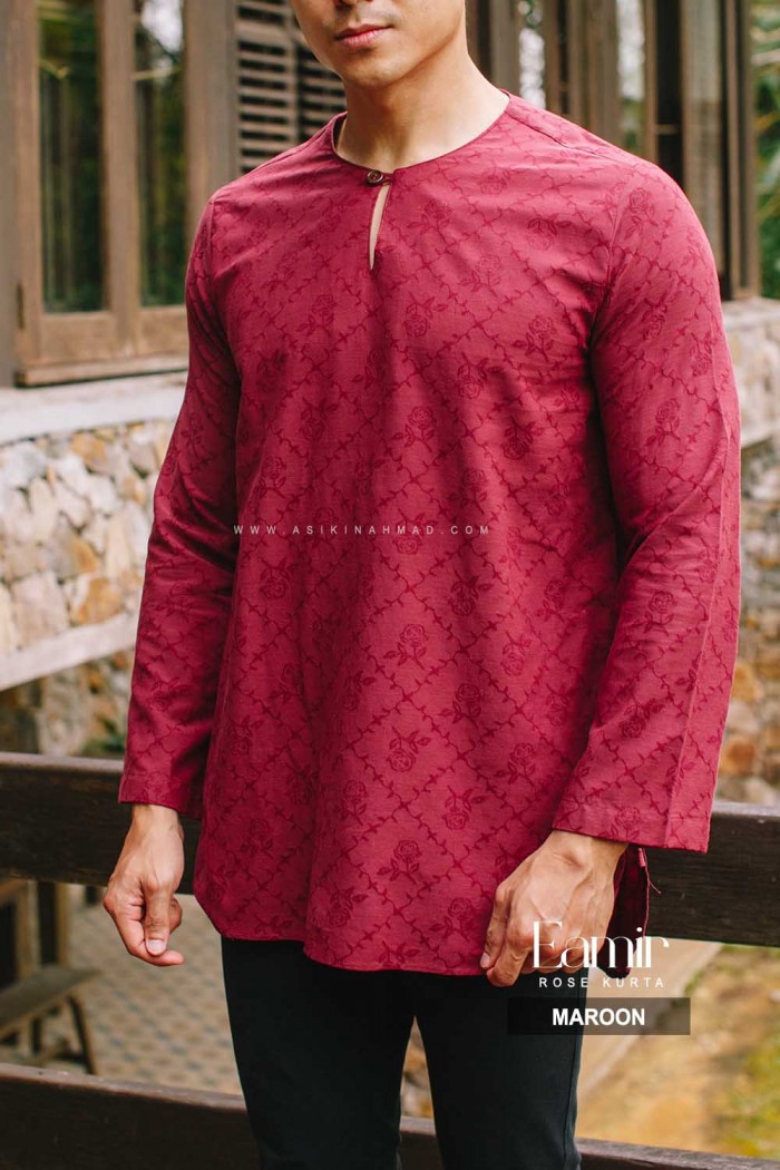 EAMIR KURTA in MAROON