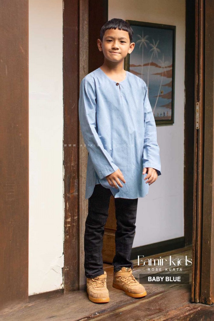 EAMIR KURTA KIDS in BABY BLUE