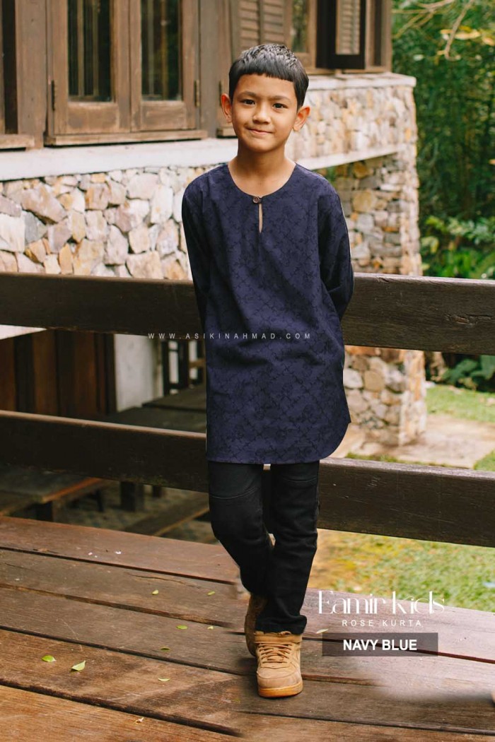 EAMIR KURTA KIDS in NAVY BLUE