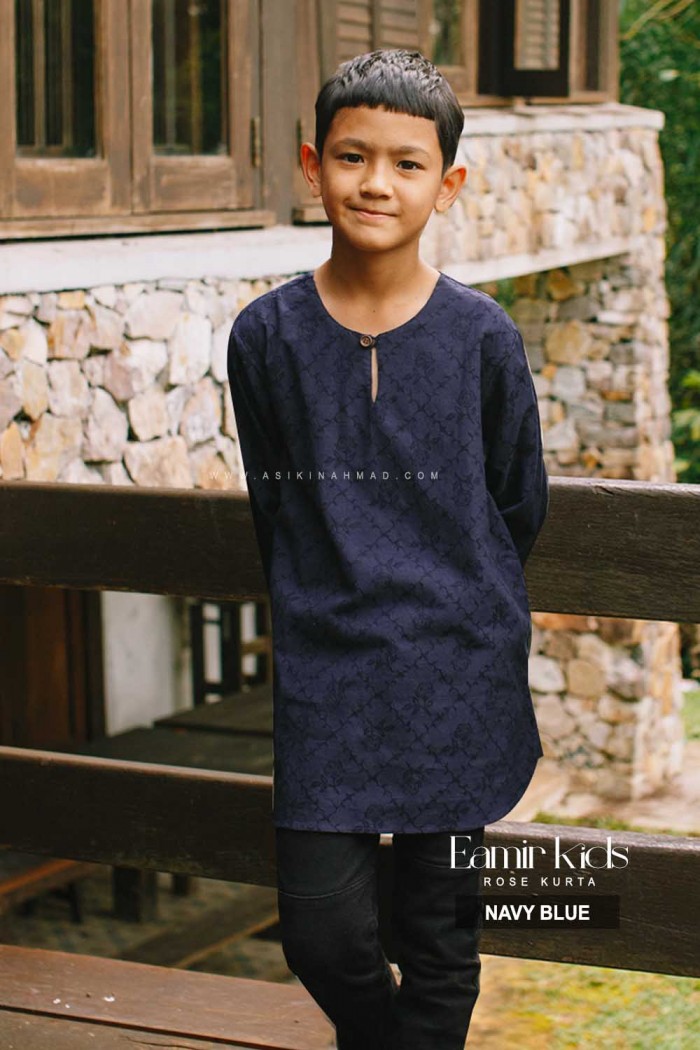 EAMIR KURTA KIDS in NAVY BLUE