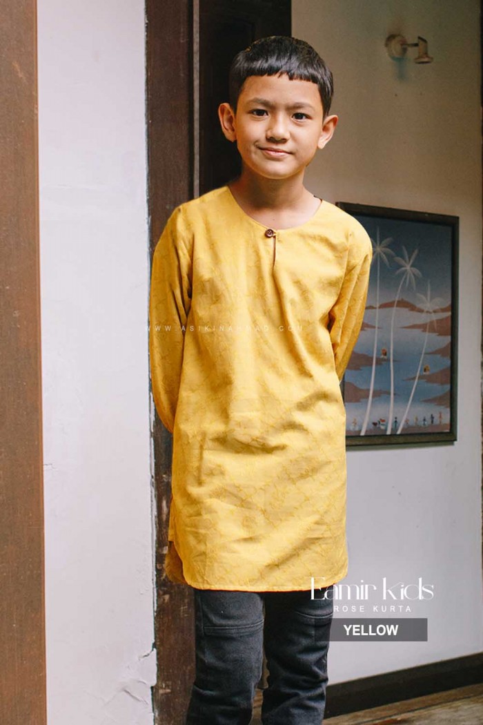 EAMIR KURTA KIDS in YELLOW