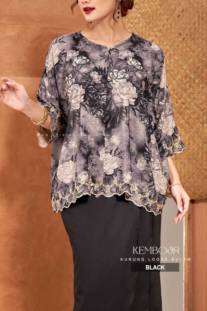 KEMBOJA KURUNG in BLACK