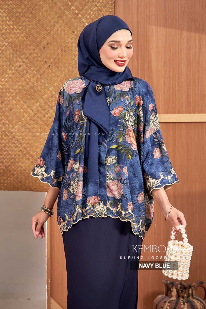 KEMBOJA KURUNG in NAVY BLUE