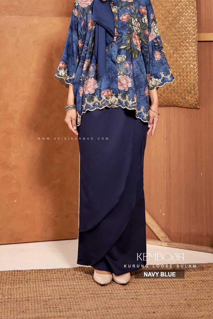 KEMBOJA KURUNG in NAVY BLUE