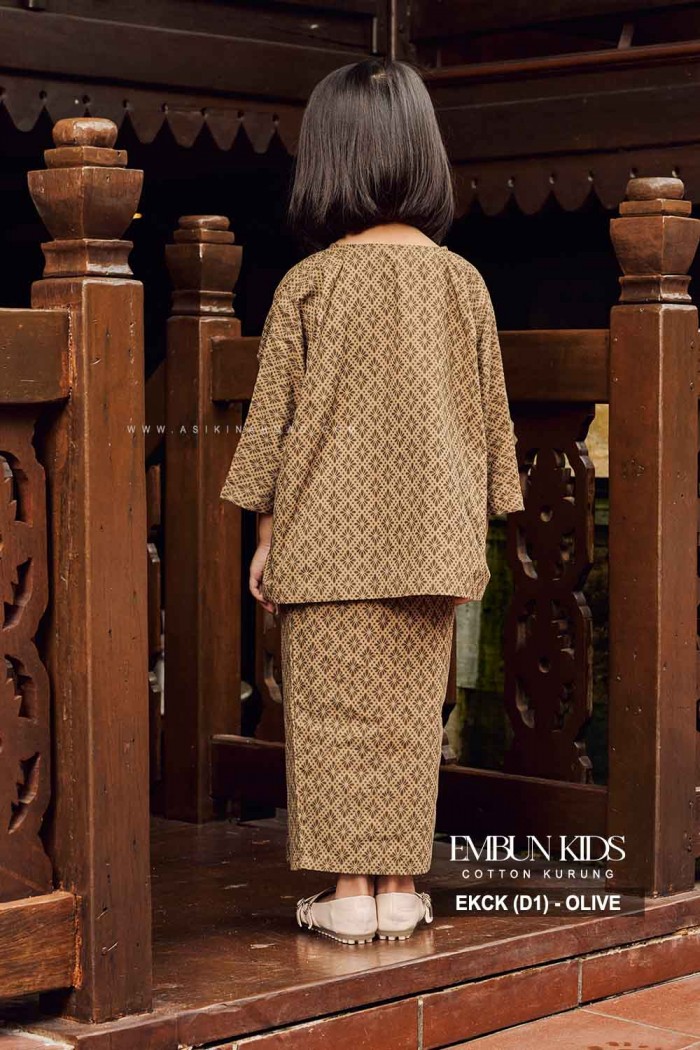 EMBUN KURUNG KIDS (EKCK-D1) - OLIVE