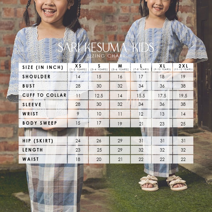 SARI KESUMA KIDS (SKKE-D3) in BABY BLUE