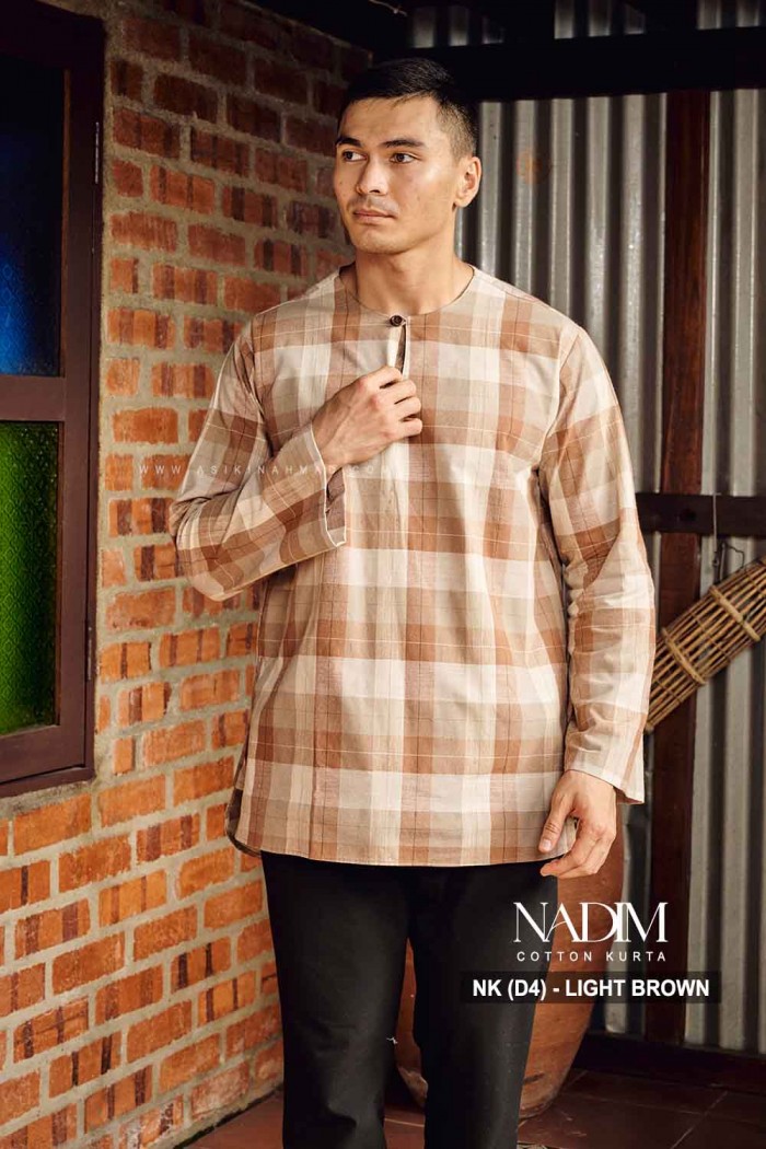 NADIM KURTA (NK-D4) in LIGHT BROWN