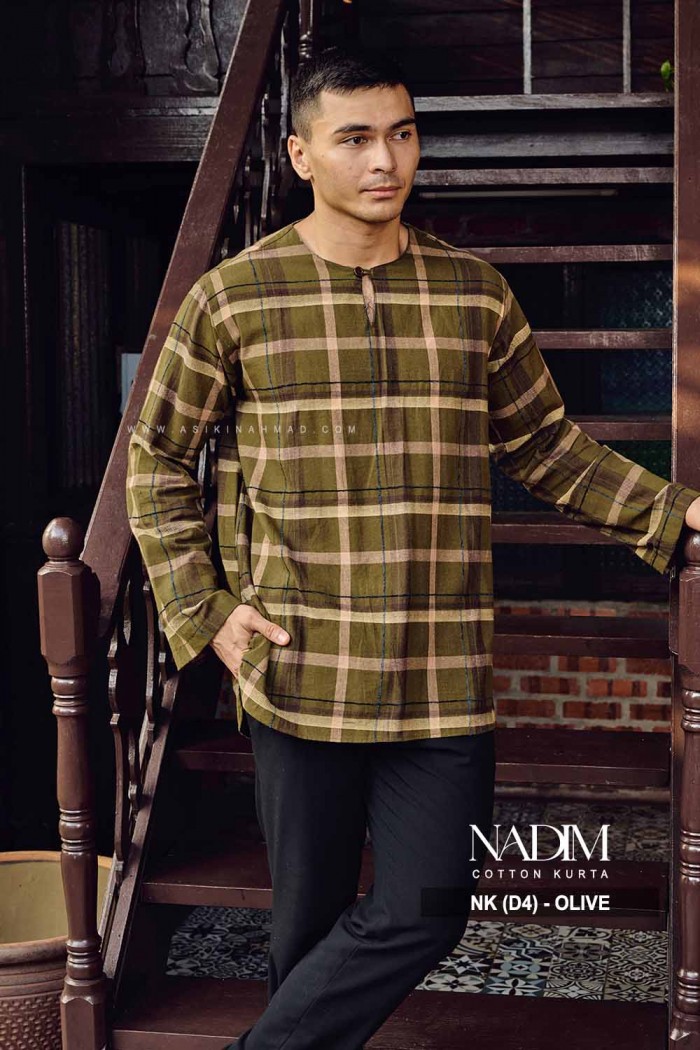 NADIM KURTA (NK-D4) in OLIVE