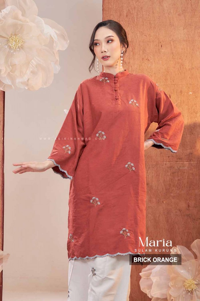 MARIA KURUNG SULAM in BRICK ORANGE