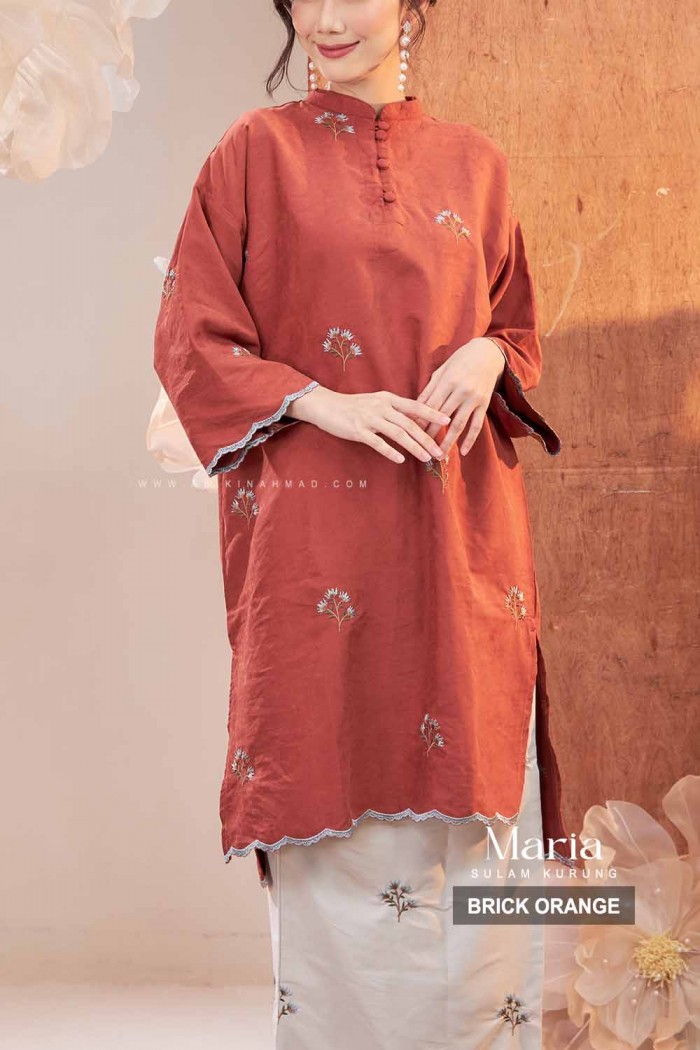 MARIA KURUNG SULAM in BRICK ORANGE