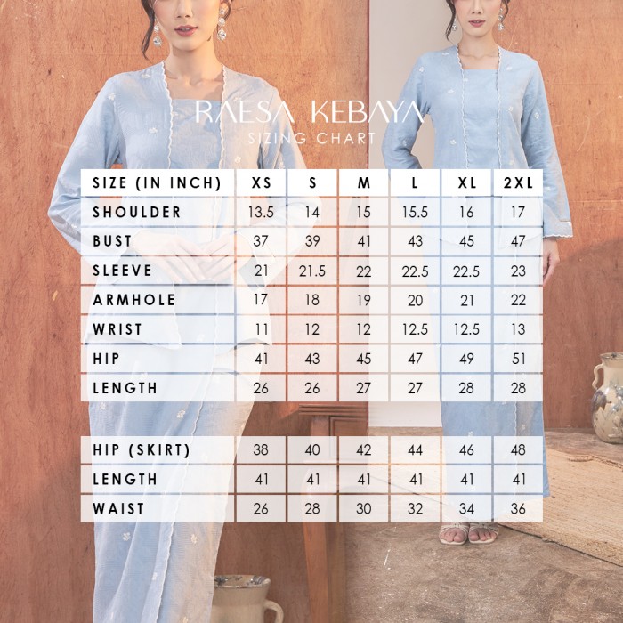 RAESA KEBAYA SULAM in BABY BLUE