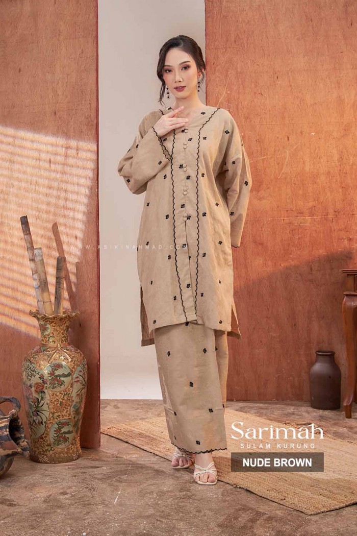 SARIMAH KURUNG SULAM in NUDE BROWN