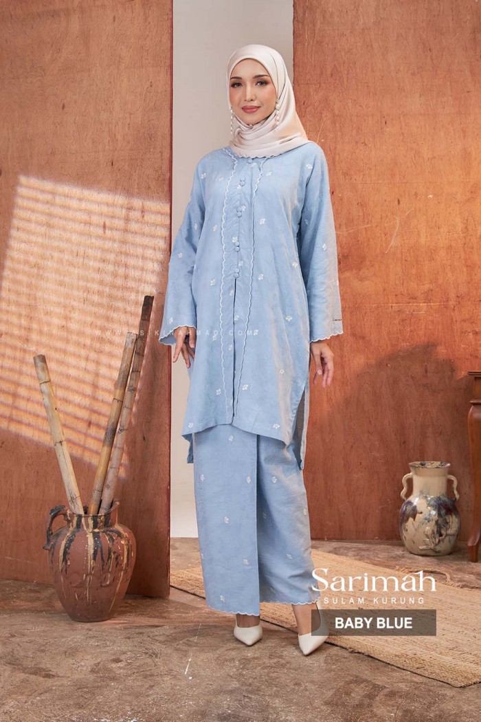 SARIMAH KURUNG SULAM in BABY BLUE