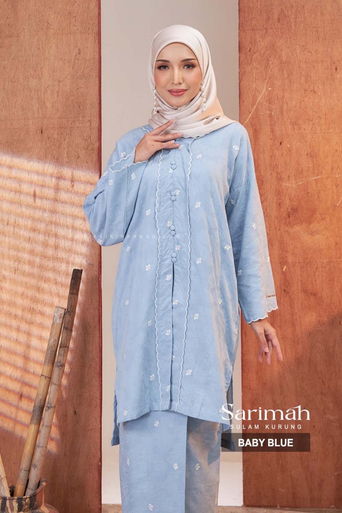 SARIMAH KURUNG SULAM in BABY BLUE