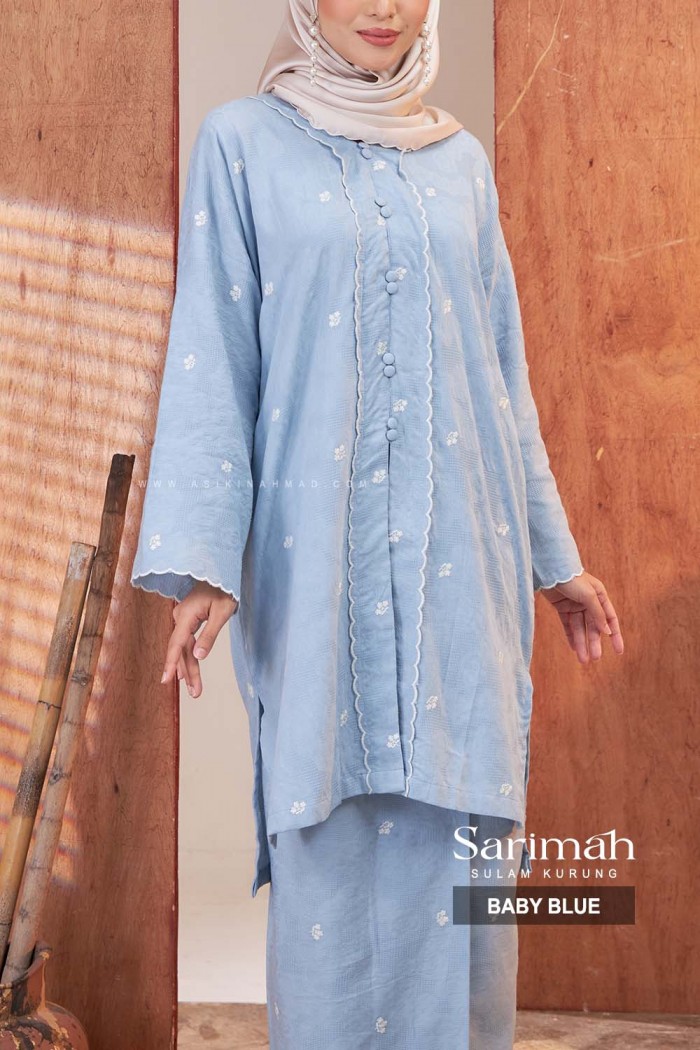 SARIMAH KURUNG SULAM in BABY BLUE