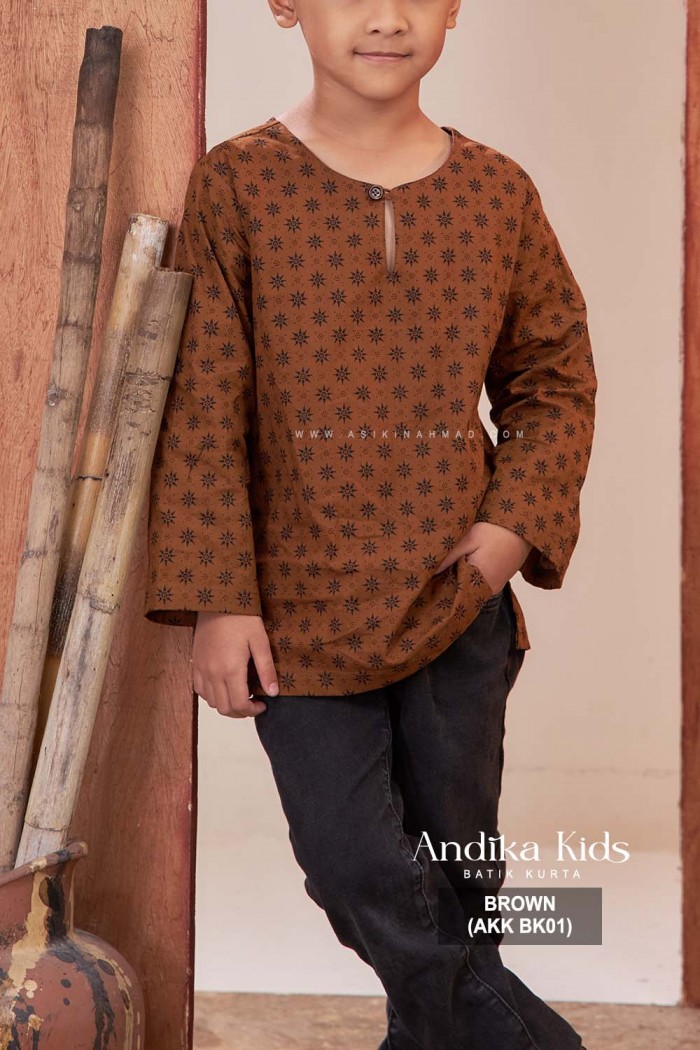 ANDIKA KURTA KIDS (AKK BK01) BROWN