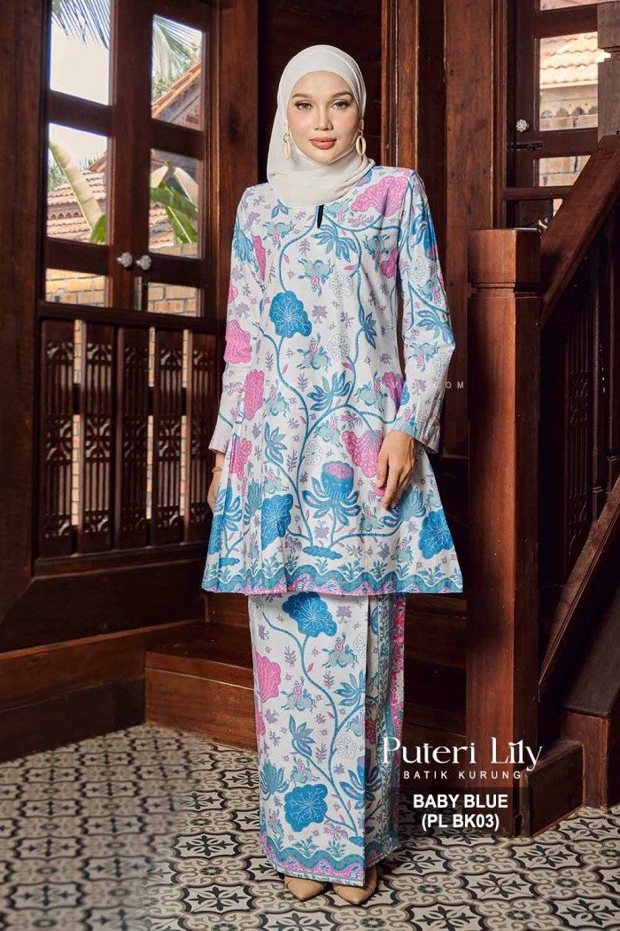 PUTERI KURUNG LILY (PL BK03) BABY BLUE