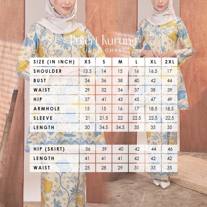 PUTERI KURUNG LILY (PL BK03) BABY BLUE