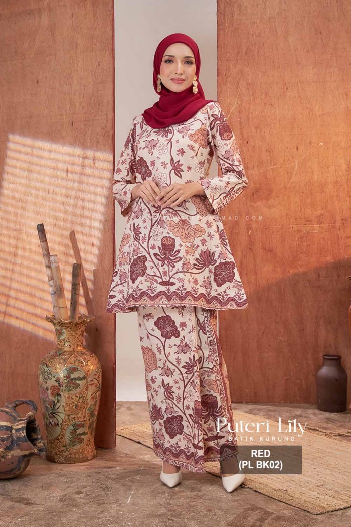 PUTERI KURUNG LILY (PL BK02) RED