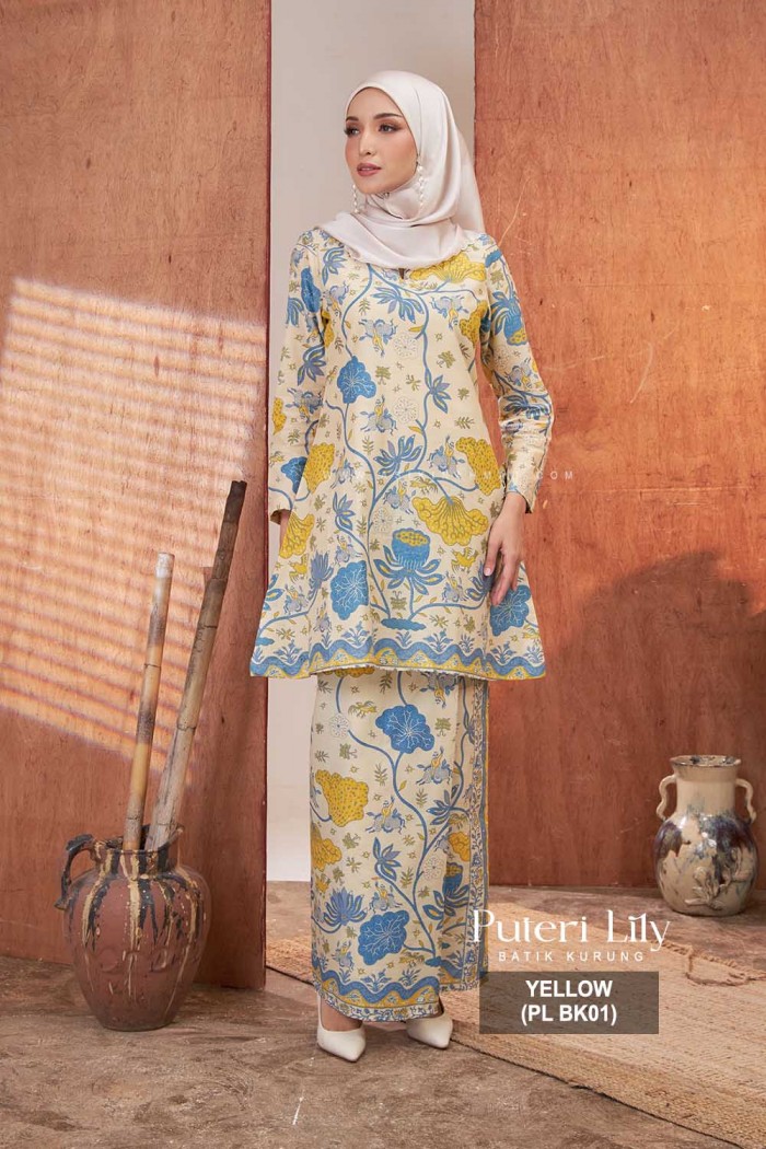 PUTERI KURUNG LILY (PL BK01) YELLOW