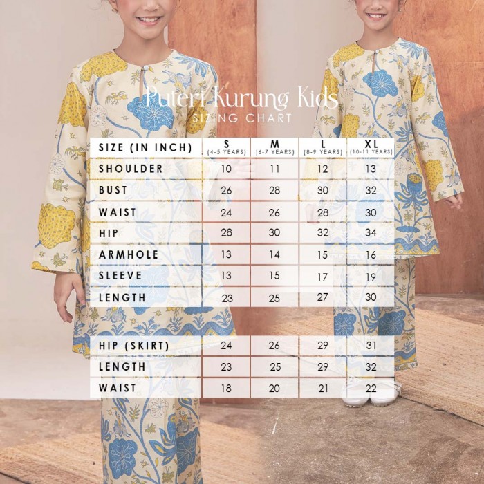 PUTERI LILY KIDS (PLK BK01) YELLOW