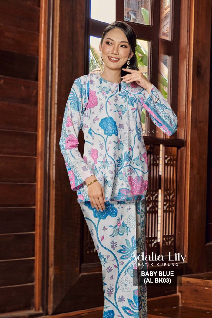 ADALIA KURUNG LILY (AL BK03) BABY BLUE