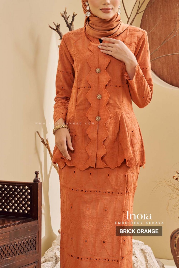 INORA KEBAYA in BRICK ORANGE