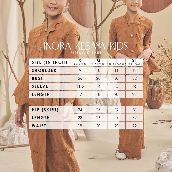 INORA KEBAYA KIDS in BRICK ORANGE