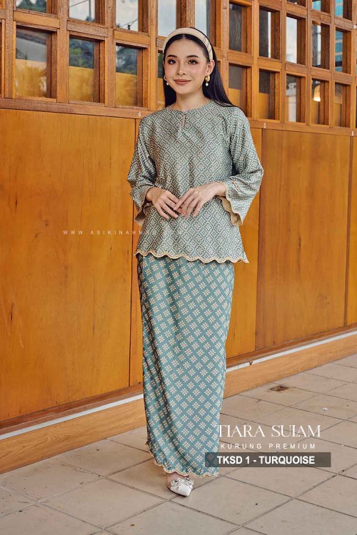 TIARA KURUNG SULAM (TKSD-1) - TURQOISE