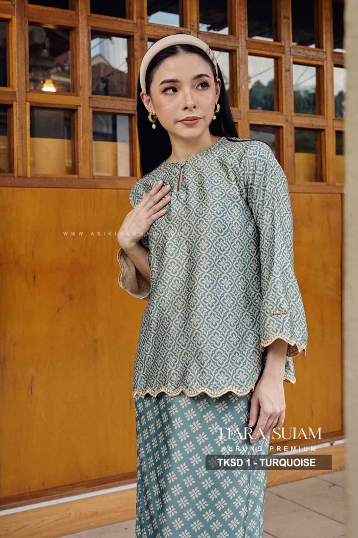 TIARA KURUNG SULAM (TKSD-1) - TURQOISE