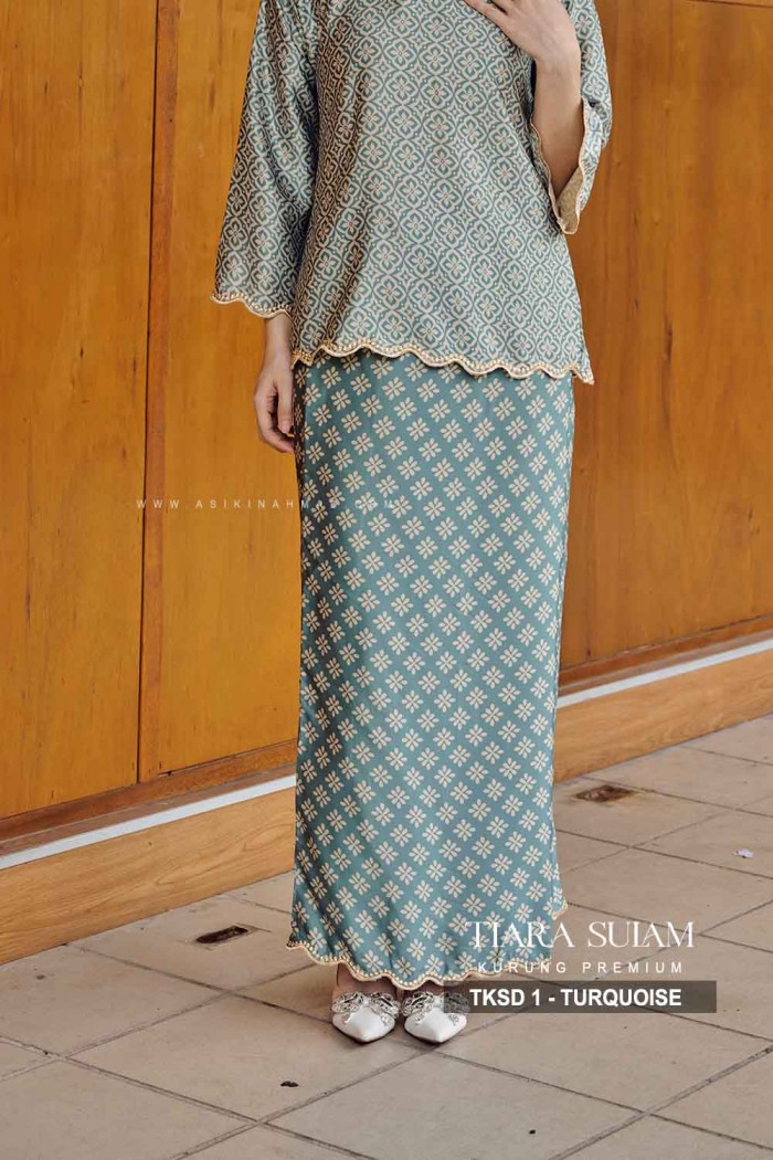 TIARA KURUNG SULAM (TKSD-1) - TURQOISE