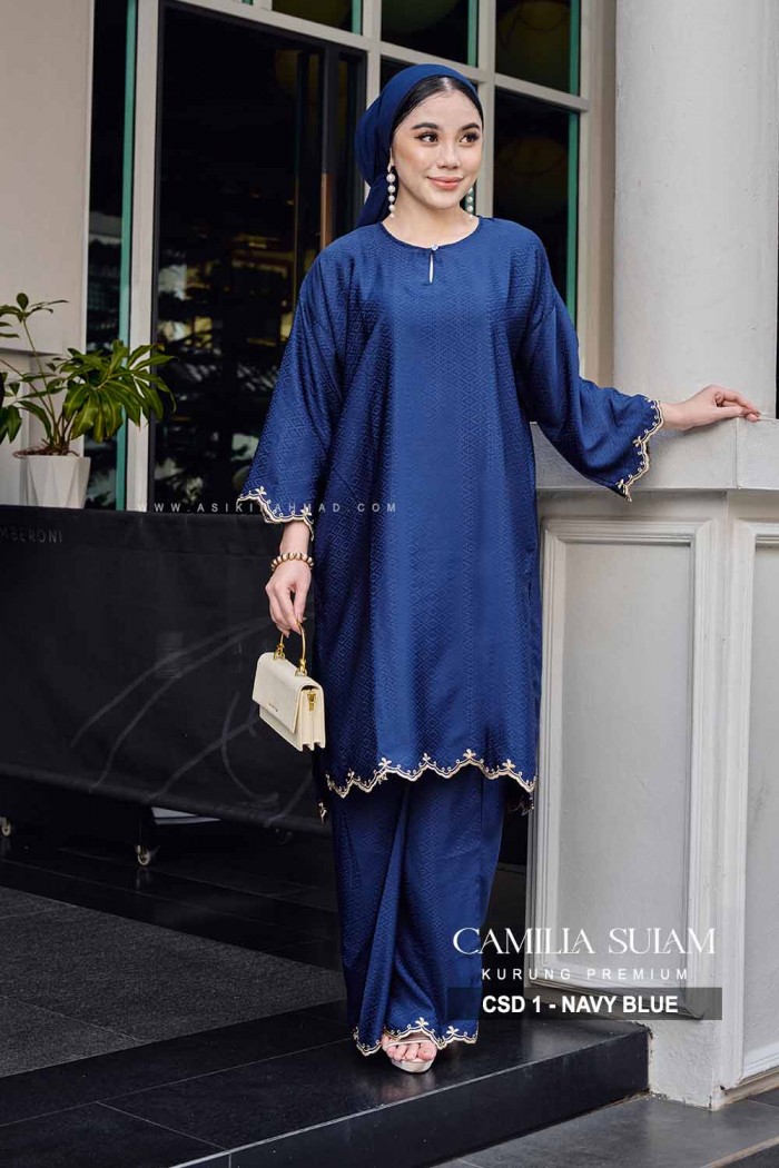 CAMILLA SULAM KURUNG (CSD-1) - NAVY BLUE