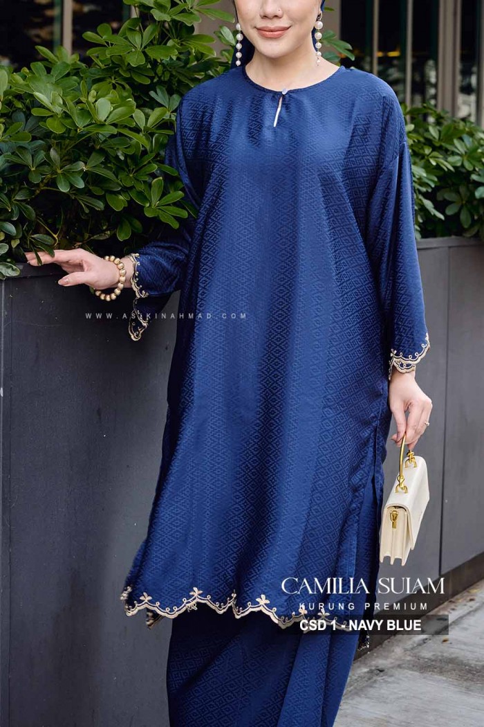 CAMILLA SULAM KURUNG (CSD-1) - NAVY BLUE