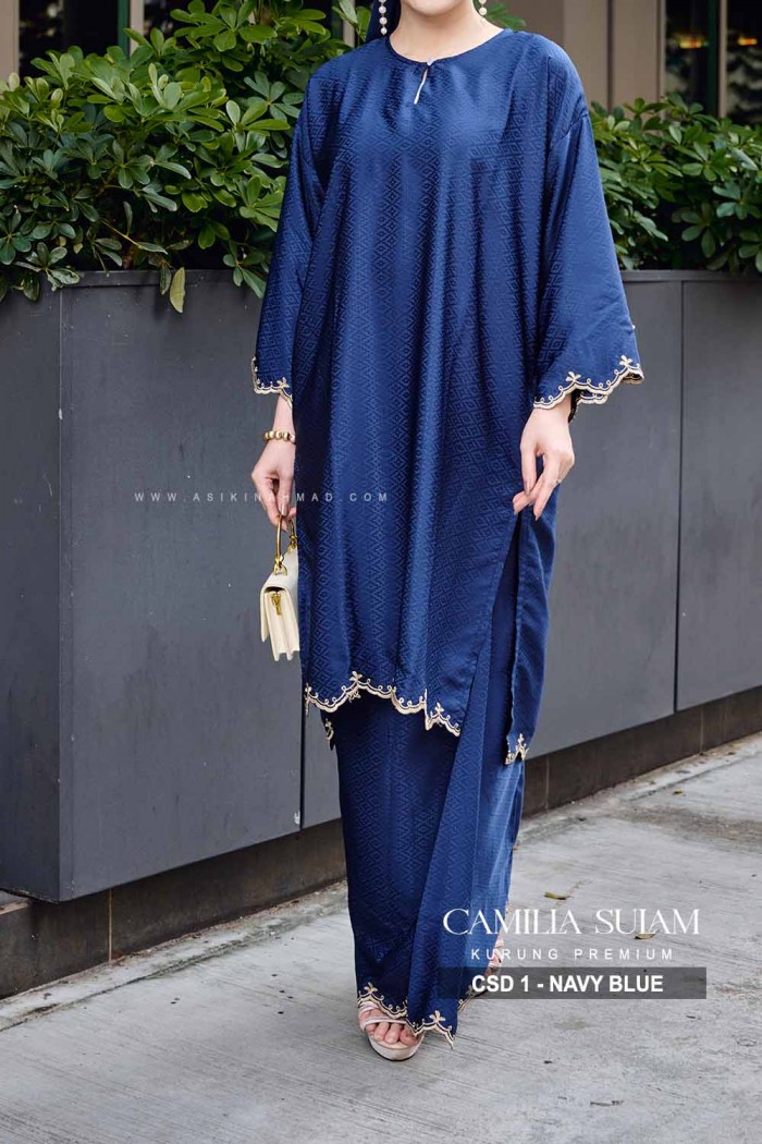 CAMILLA SULAM KURUNG (CSD-1) - NAVY BLUE