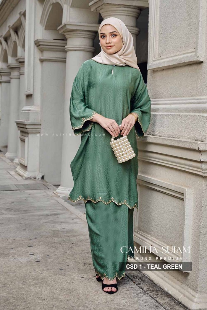 CAMILLA SULAM KURUNG (CSD-1) - TEAL GREEN