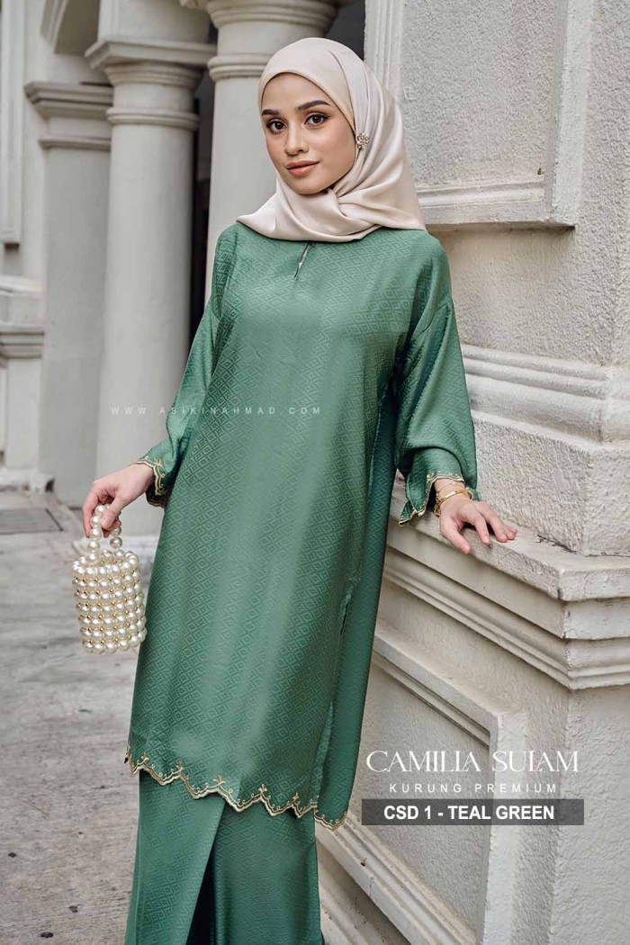 CAMILLA SULAM KURUNG (CSD-1) - TEAL GREEN